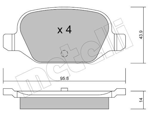 Гальмівні колодки дискові METELLI 2203240 - zapix
