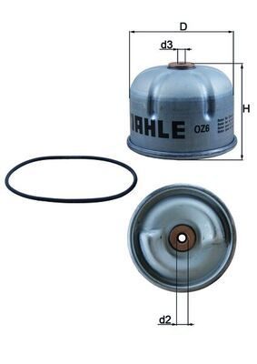 Оливний фільтр MAHLE OZ6D - zapix