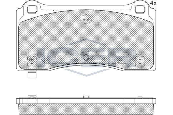 Гальмівні колодки дискові ICER 182406 - zapix