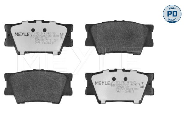 Гальмівні колодки дискові MEYLE 0252433815PD - zapix