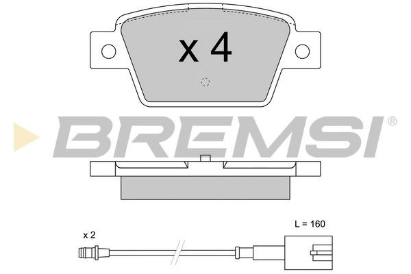 Гальмівні колодки дискові BREMSI BP3511 - zapix