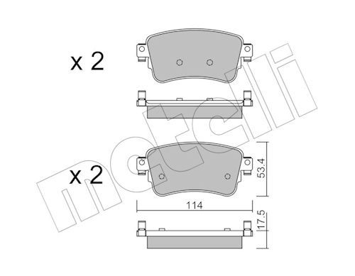 Гальмівні колодки дискові METELLI 2211080 - zapix