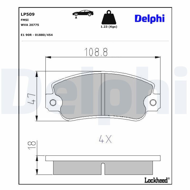 Гальмівні колодки дискові DELPHI LP509 - zapix