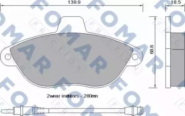 Гальмівні колодки дискові FOMAR FRICTION FO742581 - zapix