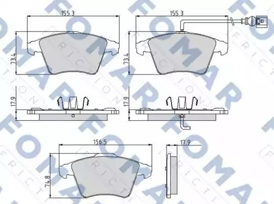 Гальмівні колодки дискові FOMAR FRICTION FO918981 - zapix