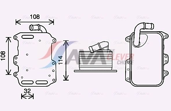 Оливний радіатор двигуна AVA QUALITY COOLING AI3405 - zapix