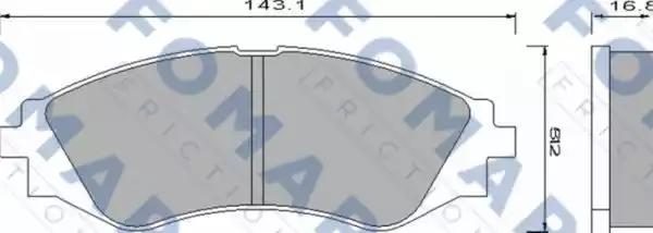 Гальмівні колодки дискові FOMAR FRICTION FO649781 - zapix