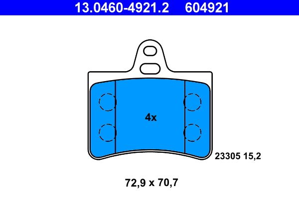 Гальмівні колодки дискові ATE 13046049212 - zapix