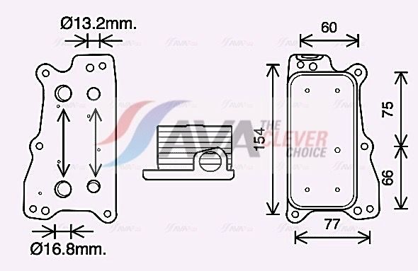 Оливний радіатор двигуна AVA QUALITY COOLING MS3688 - zapix