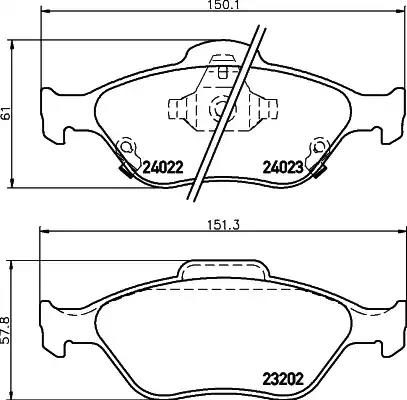 Гальмівні колодки дискові NISSHINBO NP1129 - zapix