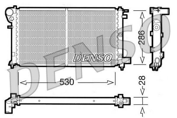 Радіатор охолодження двигуна DENSO DRM21004 - zapix