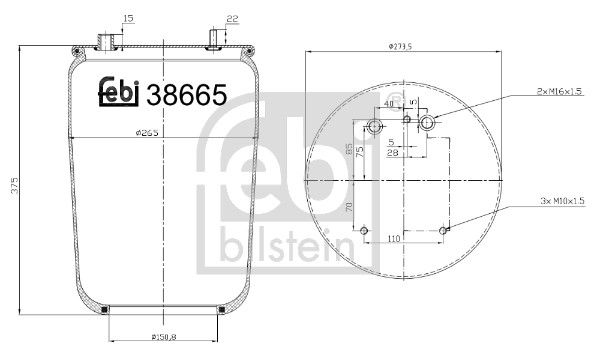 Пневматична підвіска FEBI BILSTEIN 38665 - zapix