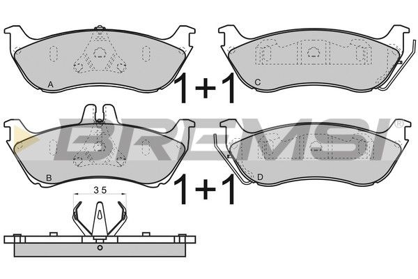 Гальмівні колодки дискові BREMSI BP2969 - zapix