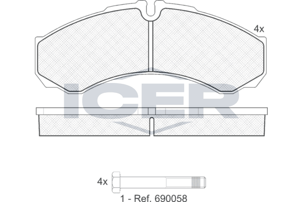 Гальмівні колодки дискові ICER 141208 - zapix