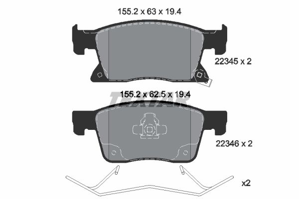 Гальмівні колодки дискові TEXTAR 2234501 - zapix