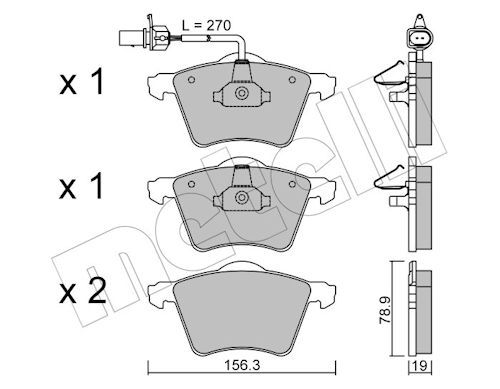 Гальмівні колодки дискові METELLI 2205500 - zapix