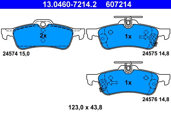 Гальмівні колодки дискові ATE 13046072142 - zapix