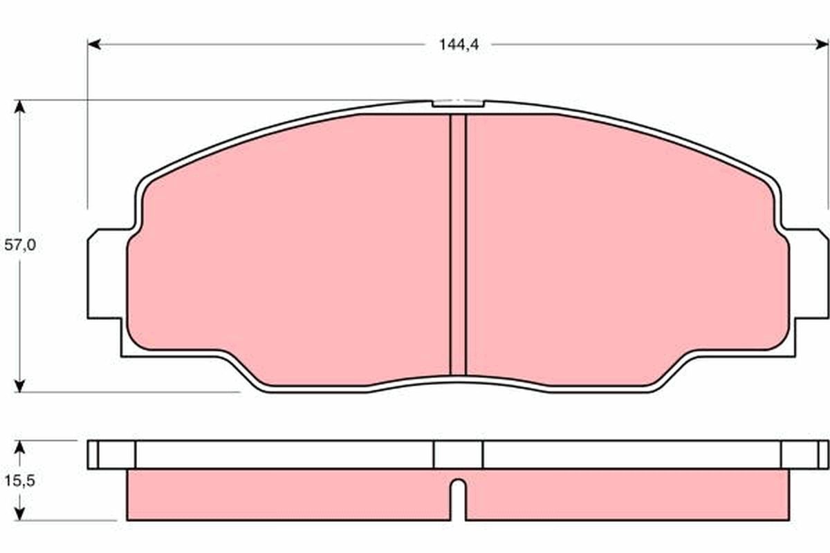 Гальмівні колодки дискові TRW GDB1042 - zapix