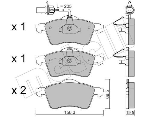 Гальмівні колодки дискові METELLI 2202631 - zapix