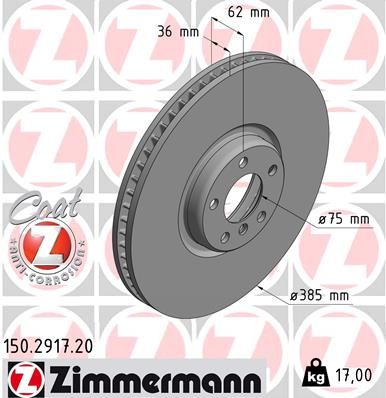 Гальмівний диск ZIMMERMANN 150291720 - zapix
