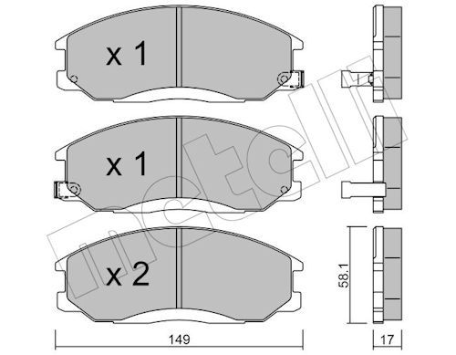 Гальмівні колодки дискові METELLI 2203640 - zapix