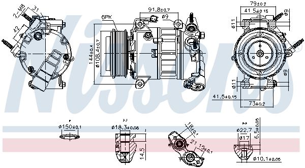 Компресор кондиціонера NISSENS 890589 - zapix