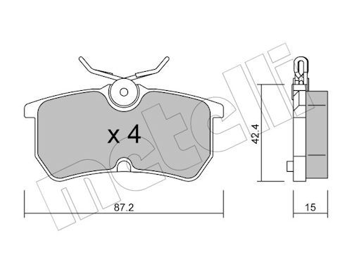 Гальмівні колодки дискові METELLI 2203170 - zapix