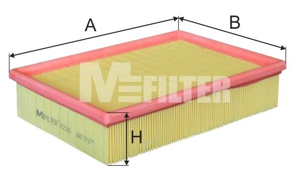 Повітряний фільтр MFILTER K216 - zapix