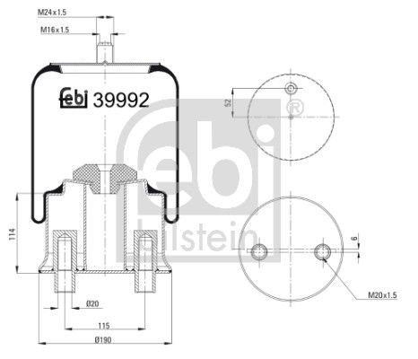 Пневматична підвіска FEBI BILSTEIN 39992 - zapix