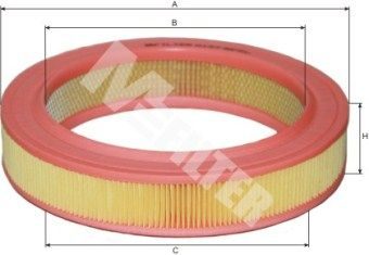Повітряний фільтр MFILTER A127 - zapix