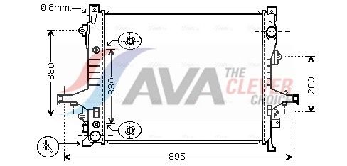 Радіатор охолодження двигуна AVA QUALITY COOLING VO2133 - zapix