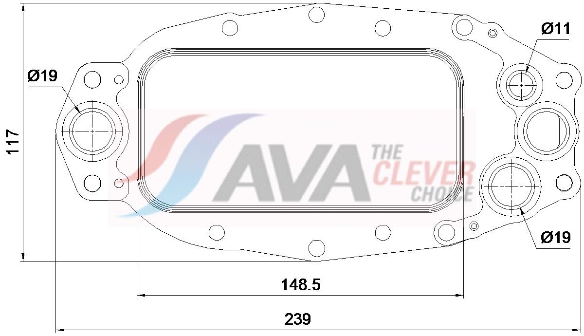 Оливний радіатор двигуна AVA QUALITY COOLING AU3365 - zapix