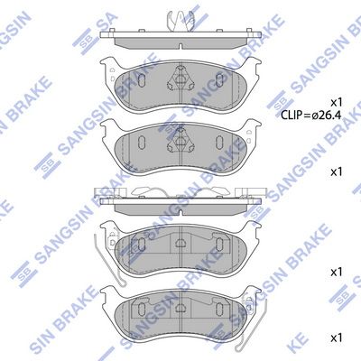 Тормозные колодки дисковые HI-Q SP1511