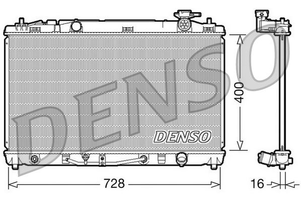 Радиатор охлаждения двигателя DENSO DRM50042