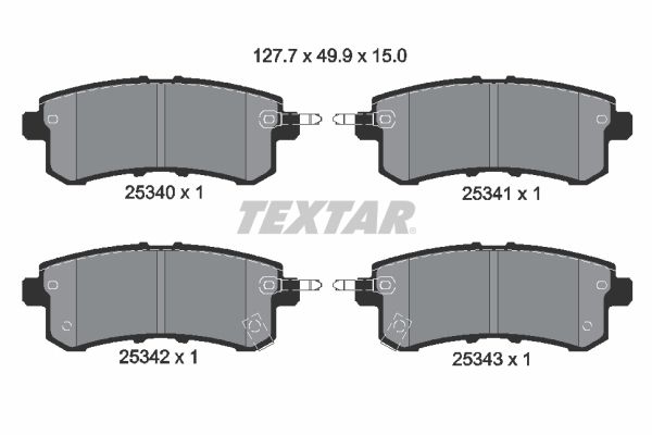 Гальмівні колодки дискові TEXTAR 2534001 - zapix