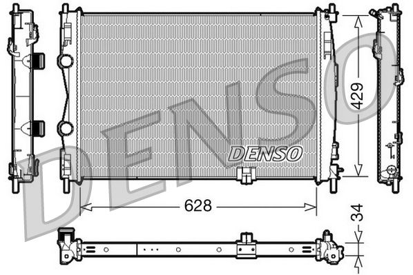 Радіатор охолодження двигуна DENSO DRM46017 - zapix