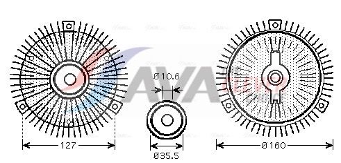 Муфта вентилятора охолодження AVA QUALITY COOLING MSC412 - zapix