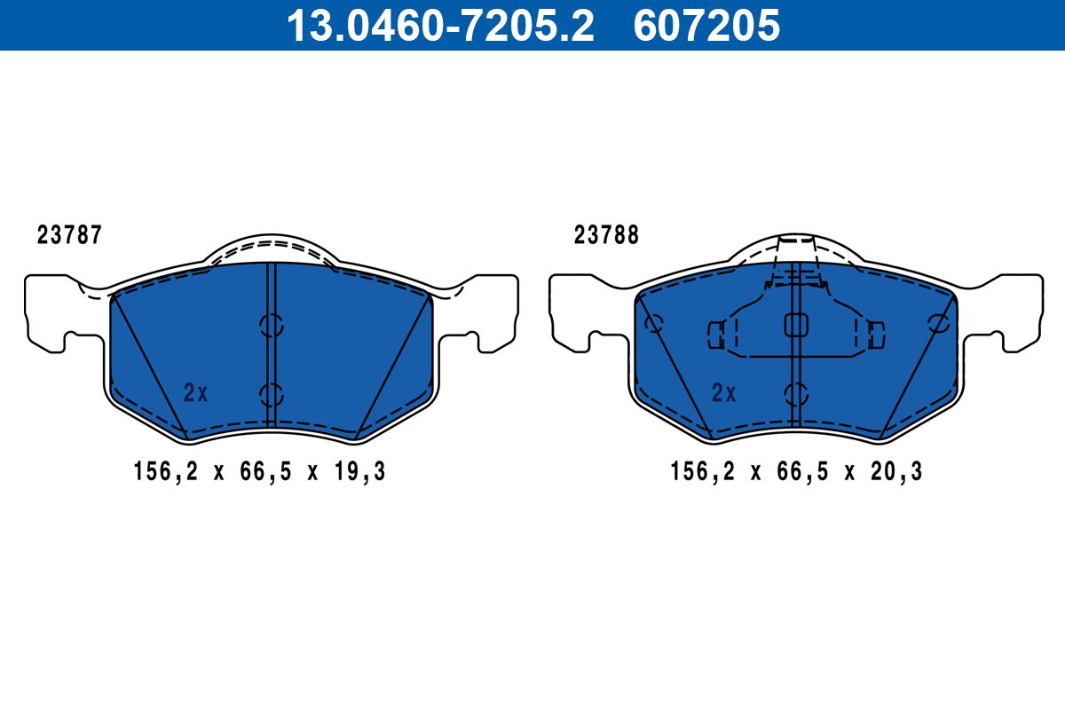 Гальмівні колодки дискові ATE 13046072052 - zapix