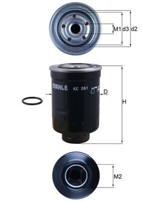 Паливний фільтр MAHLE KC261D - zapix