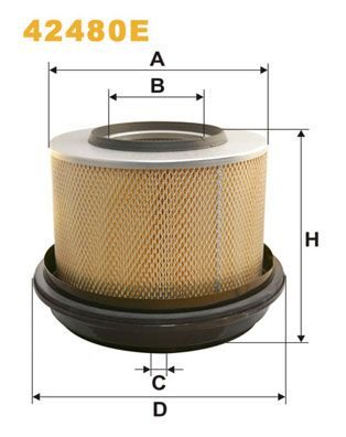 Повітряний фільтр WIX FILTERS 42480E - zapix