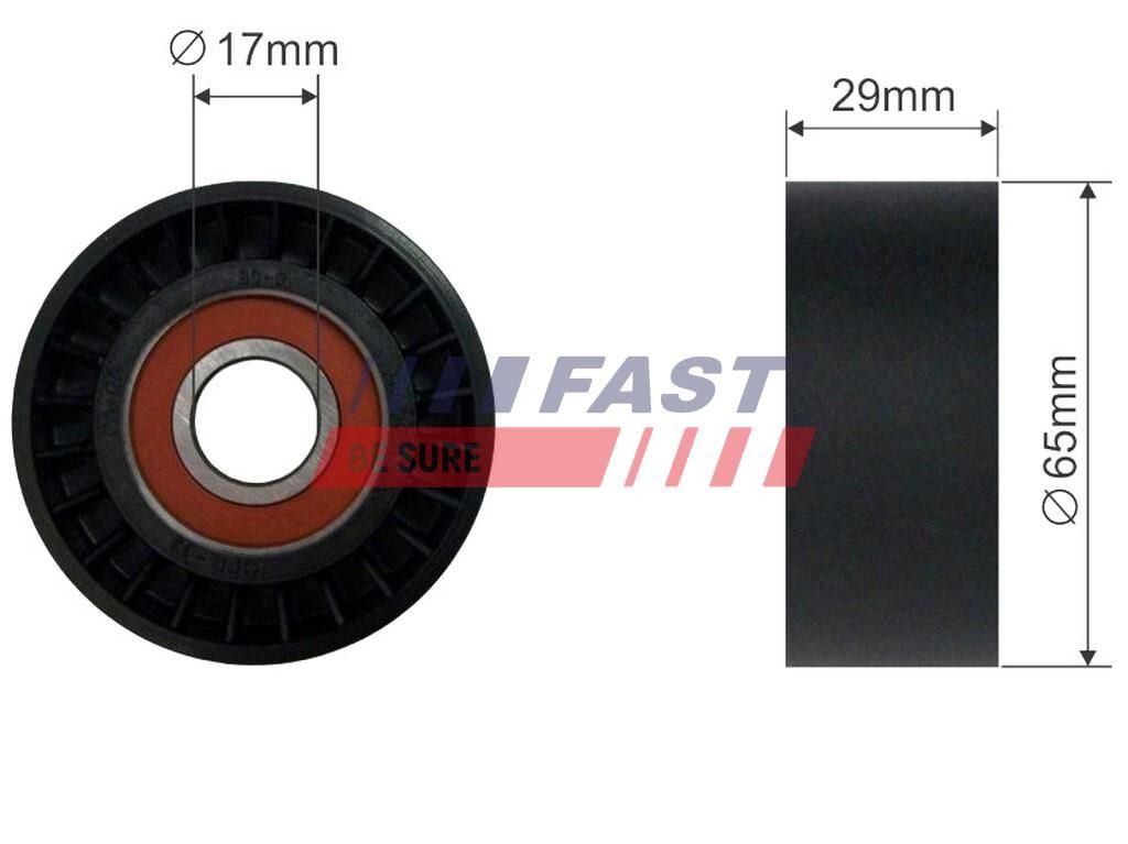 Ролик натяжний ременя приводного FAST FT44554 - zapix