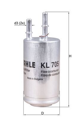 Паливний фільтр MAHLE KL705 - zapix