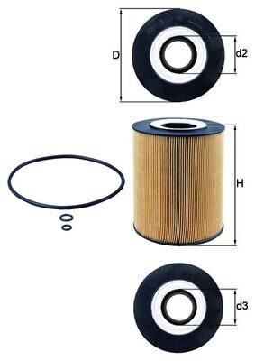 Оливний фільтр MAHLE OX146D - zapix