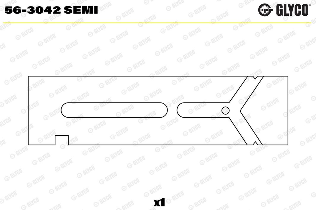 Вкладиш проміжного валу GLYCO 563042SEMI - zapix