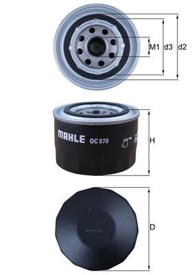 Оливний фільтр MAHLE OC570 - zapix