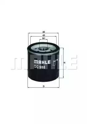 Оливний фільтр MAHLE OC988 - zapix