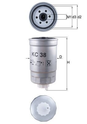 Паливний фільтр MAHLE KC38 - zapix