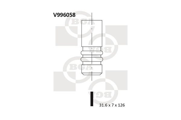 Випускний клапан BGA V996058 - zapix