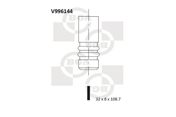 Випускний клапан BGA V996144 - zapix