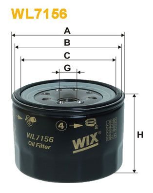 Оливний фільтр WIX FILTERS WL7156